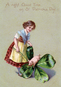F&ecirc;te joyeuse avec tr&egrave;fles et cochon